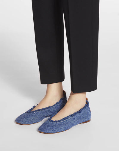 THE BALLERINA FLAT - DENIM