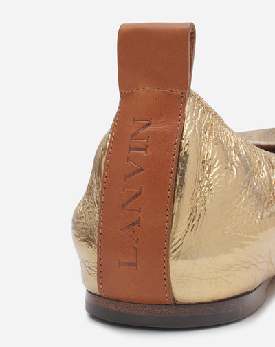 THE BALLERINA FLAT IN METALLIC LEATHER - More Colors Available