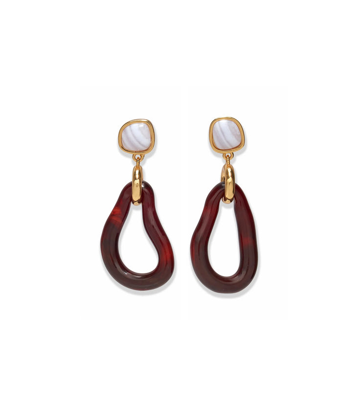 Galina Earrings - Sangria