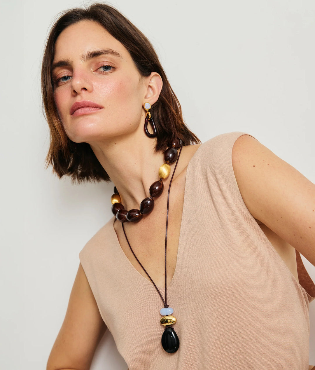 Galina Earrings - Sangria