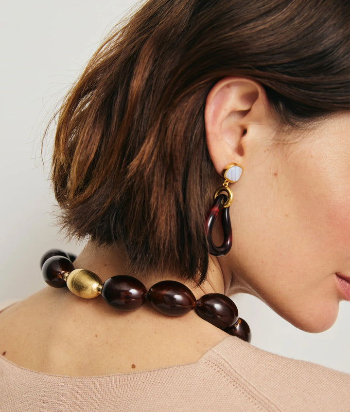 Galina Earrings - Sangria