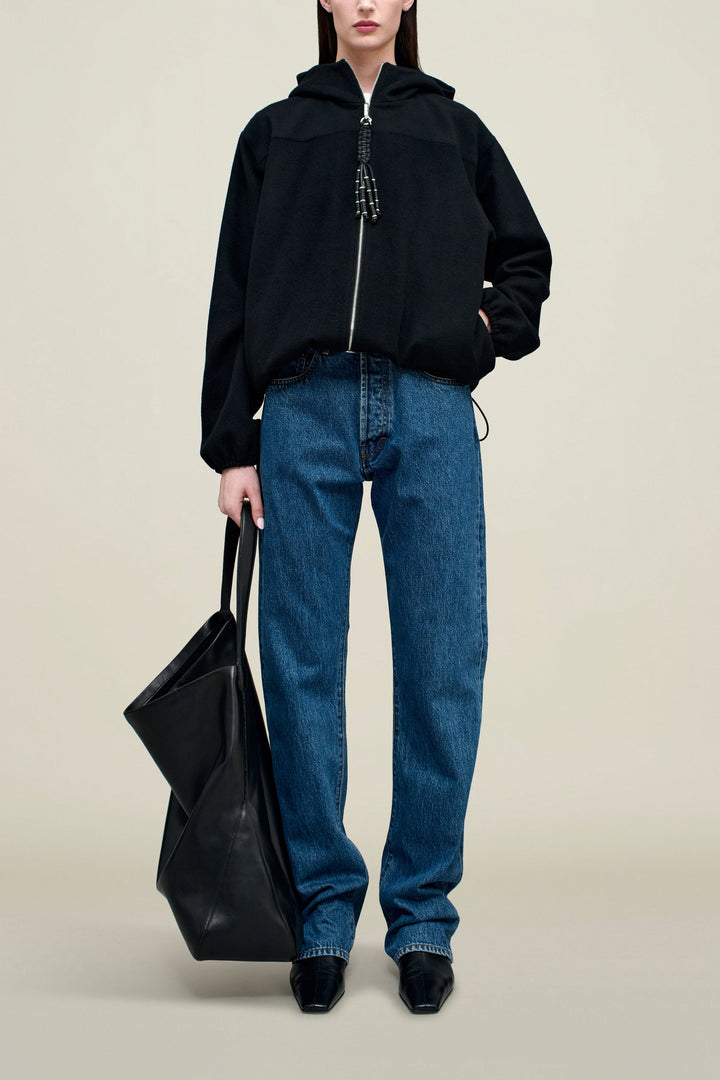 Suri Windbreaker in Wool Coating - Black