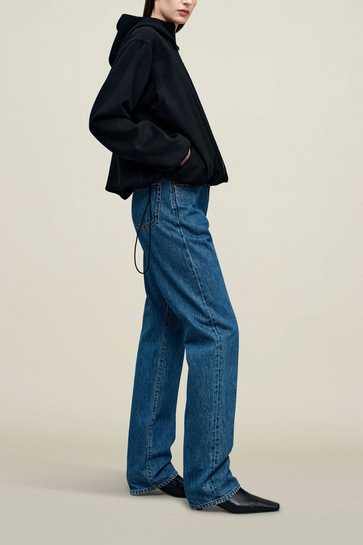 Suri Windbreaker in Wool Coating - Black