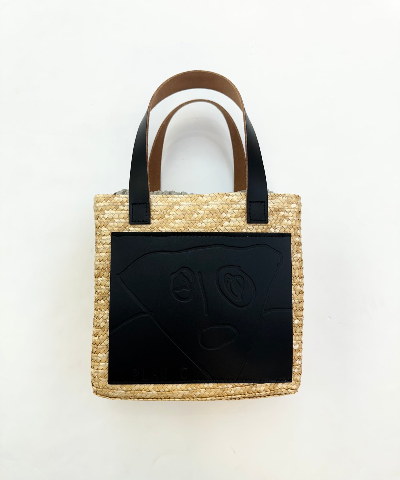 HANDMADE "PILI AND BIANCA" MINI FLORENTINE STRAW BAG - Beige