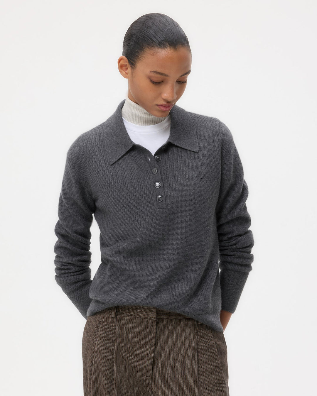 JORDEN Cashmere POLO - Charcoal