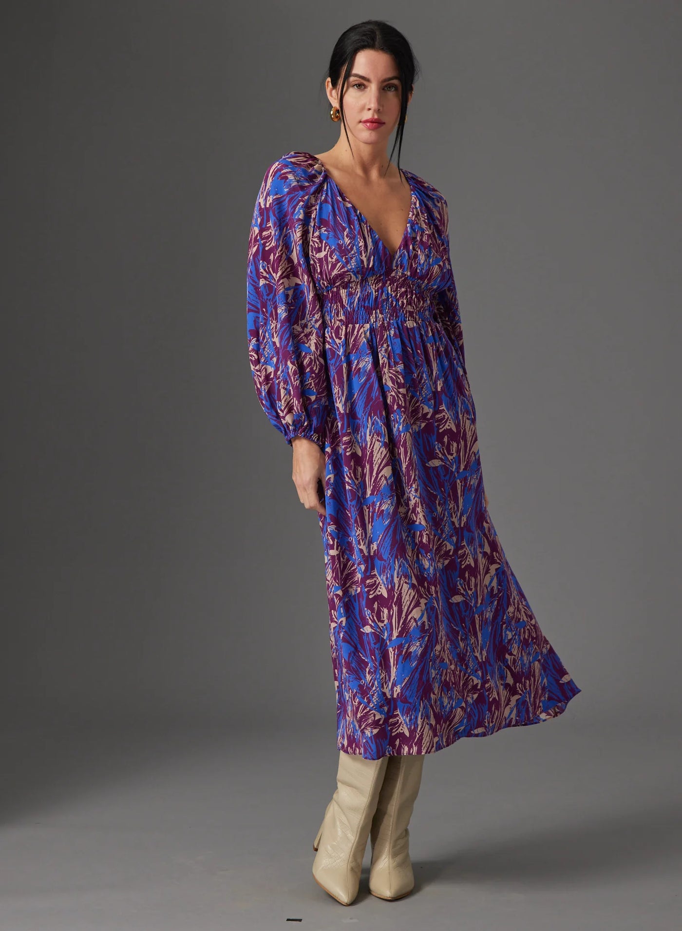 Lauren Dress - Graffiti Floral Print
