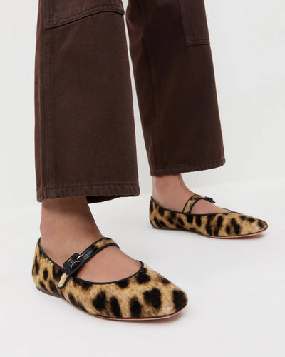 Ginger Velvet Mary Jane - Leopard