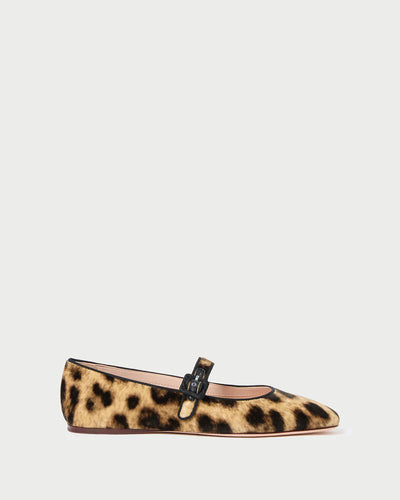 Ginger Velvet Mary Jane - Leopard