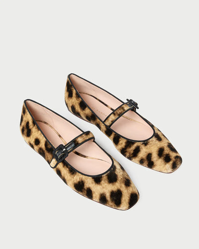 Ginger Velvet Mary Jane - Leopard