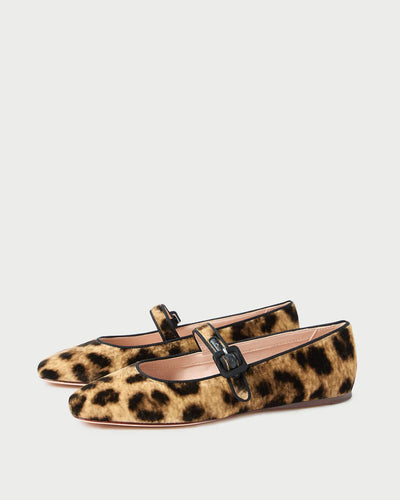 Ginger Velvet Mary Jane - Leopard