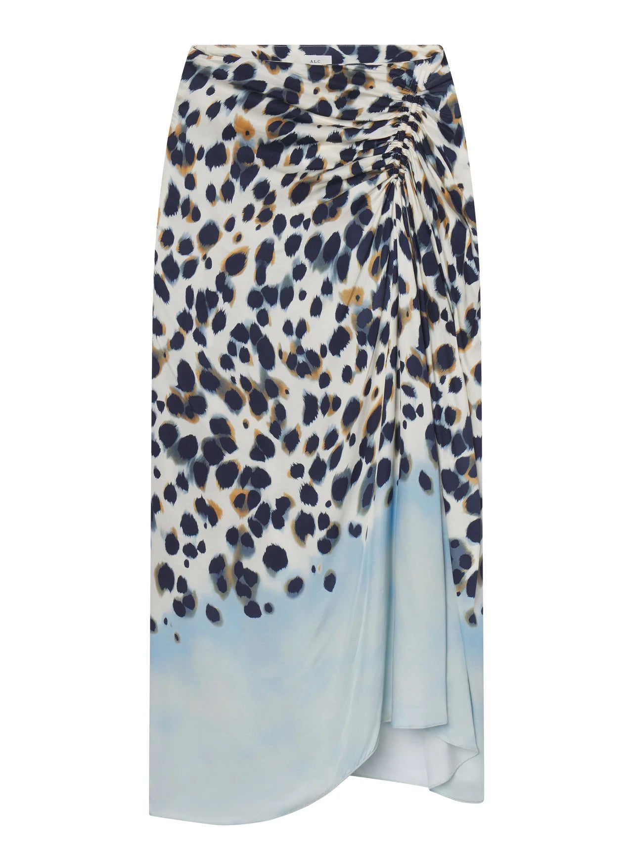 Grace Printed Midi Skirt - Navy/Light Blue