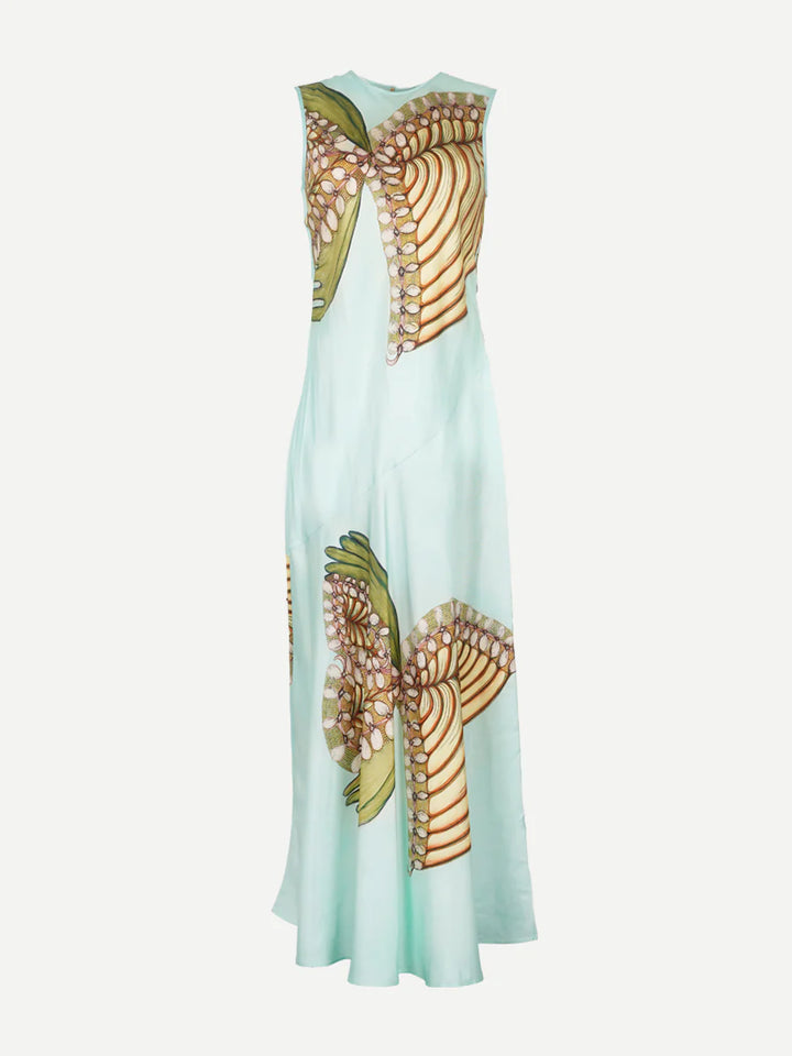 Gaea Midi Dress - Blue Multi
