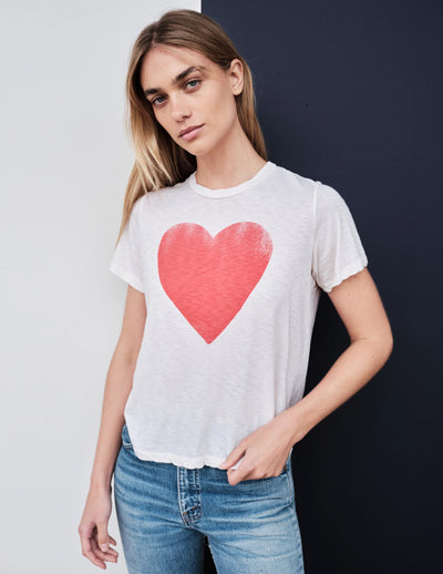 Heart Boxy Short Sleeve - Cream
