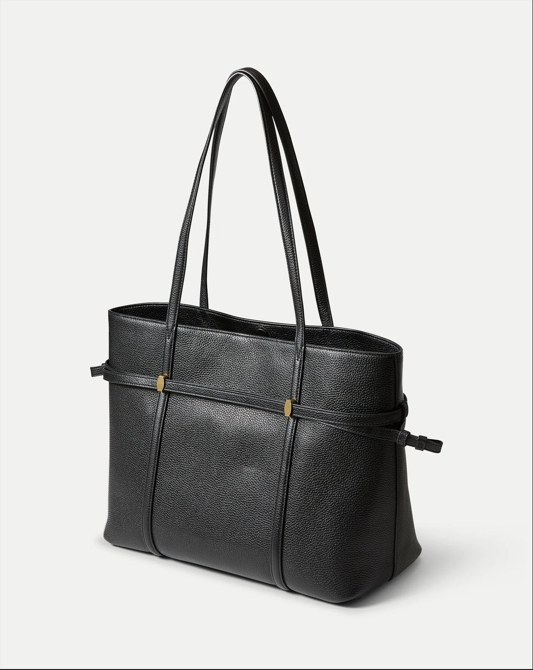 Lasso Belted Tote Bag - Black