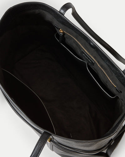 Lasso Belted Tote Bag - Black