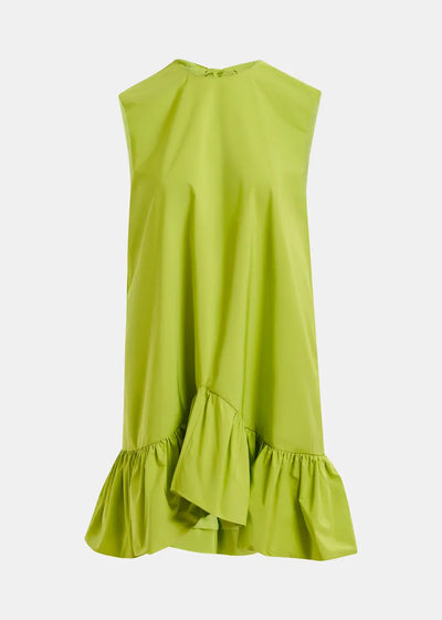 HIBERNATE RUFFLE MINI DRESS - Green