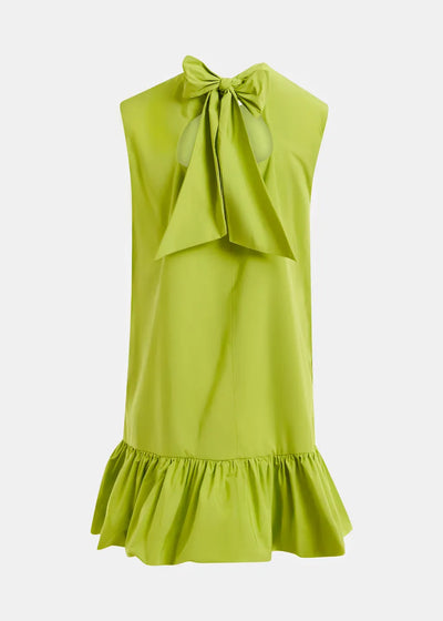 HIBERNATE RUFFLE MINI DRESS - Green