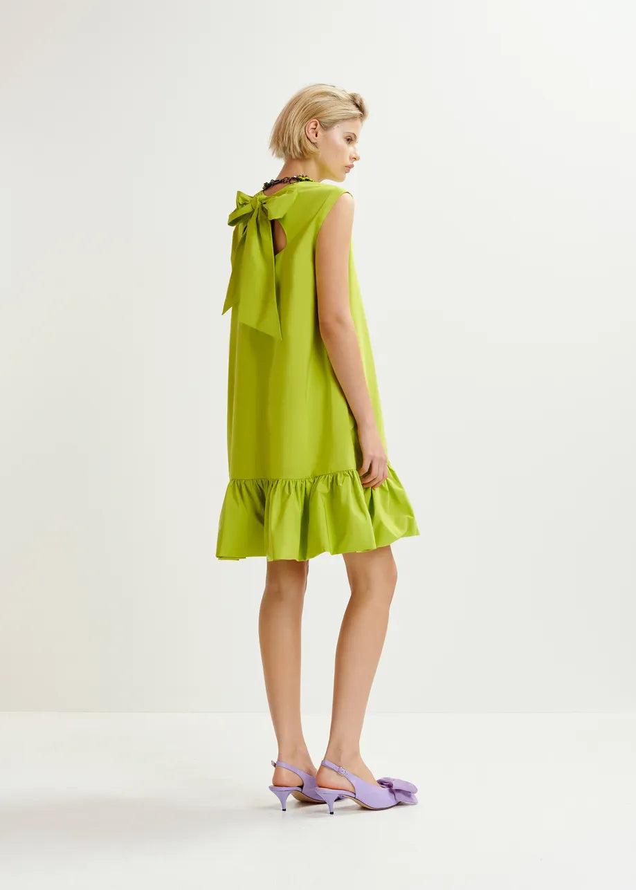 HIBERNATE RUFFLE MINI DRESS - Green