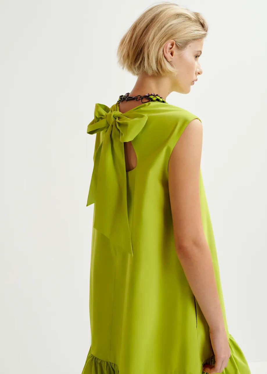 HIBERNATE RUFFLE MINI DRESS - Green