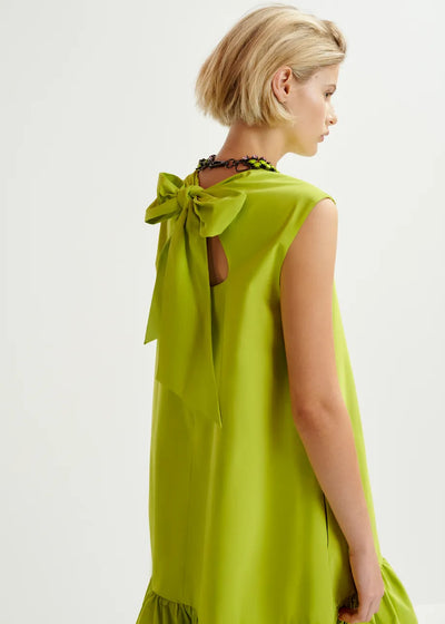 HIBERNATE RUFFLE MINI DRESS - Green