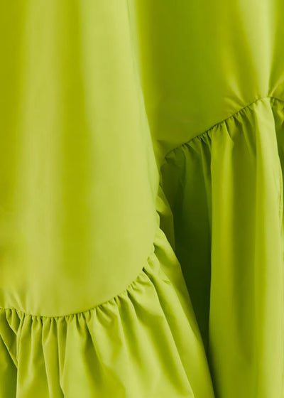 HIBERNATE RUFFLE MINI DRESS - Green