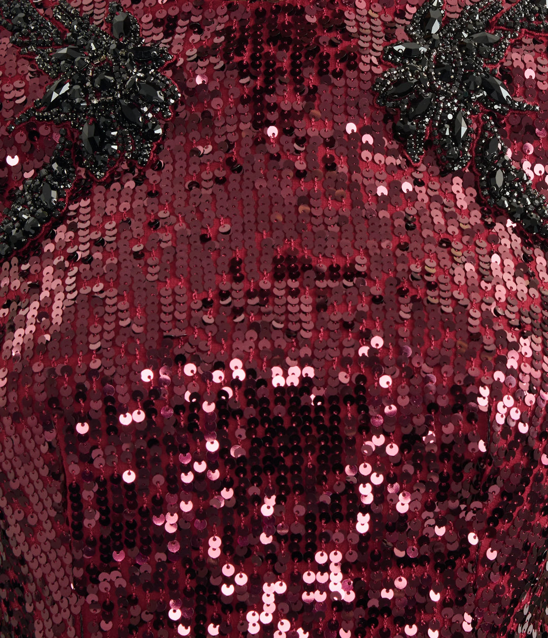 Embellished Sequin Midi Dress - Mulberry