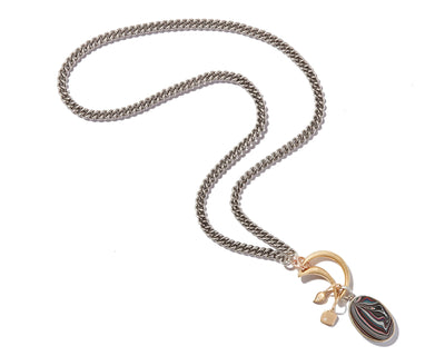 Heavy Curb Chain Necklace 16" - Silver