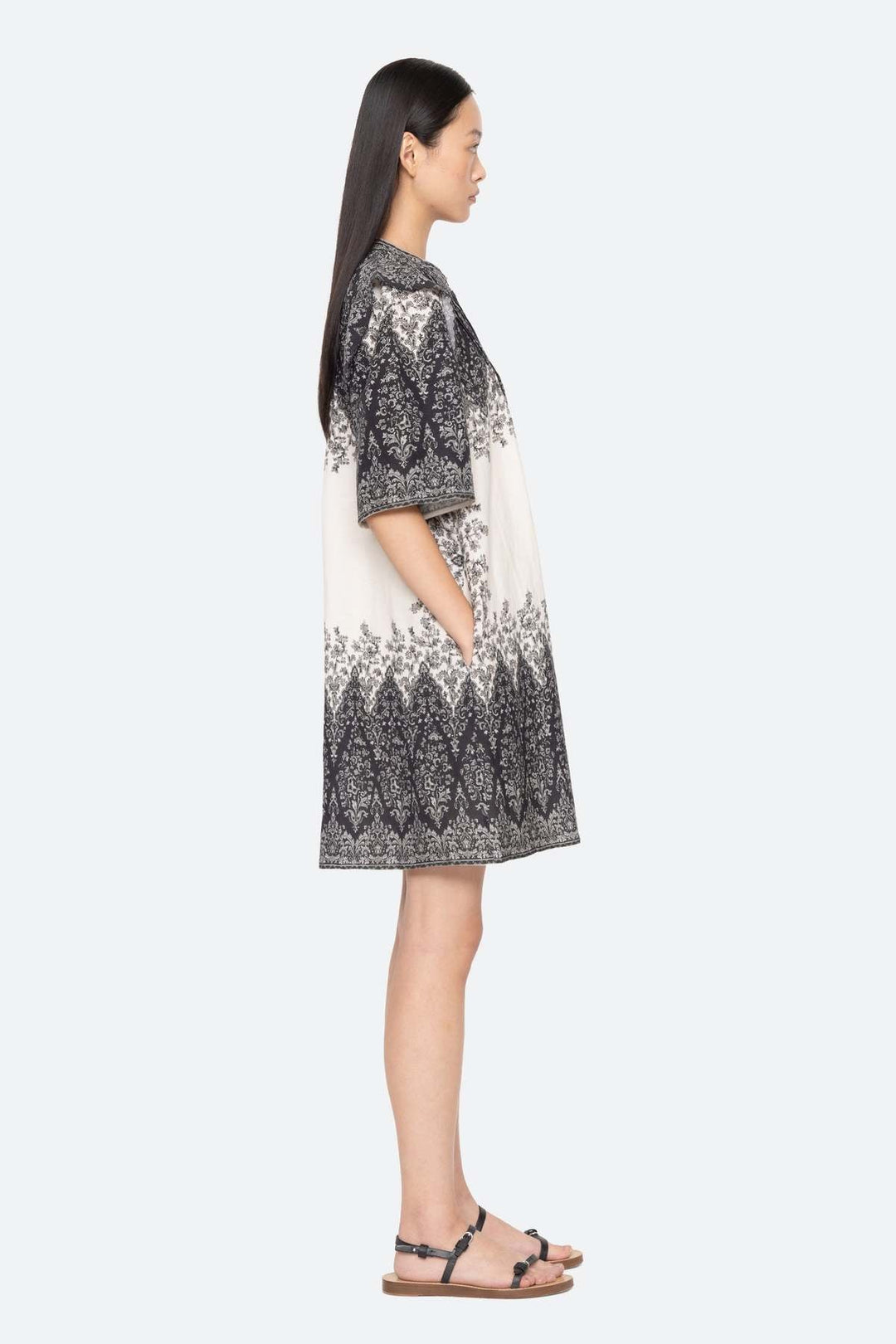 Hedra Print Mini Dress - Black Multi