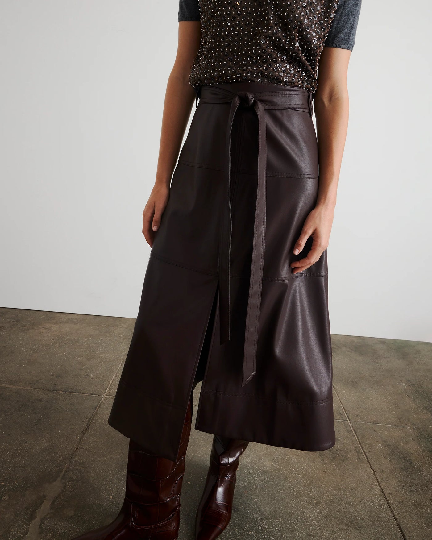 HUDLEY SKIRT - Oxblood