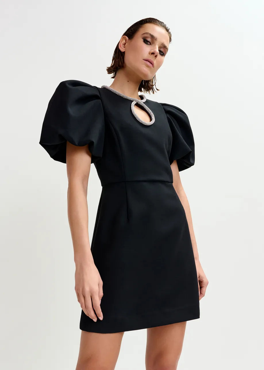 IJINGLE RHINESTONE DRESS - Black