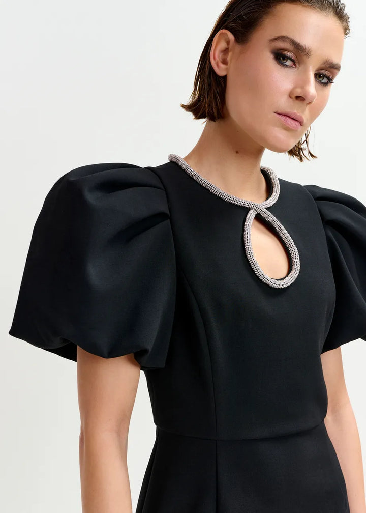 IJINGLE RHINESTONE DRESS - Black