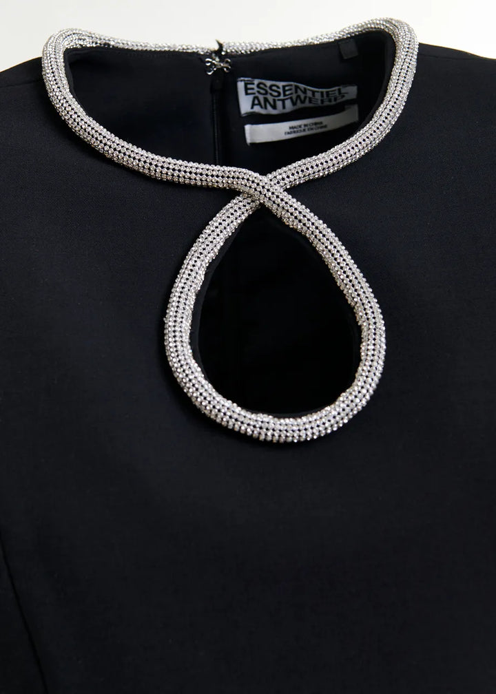 IJINGLE RHINESTONE DRESS - Black