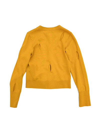 SLIT CARDIGAN - Mustard