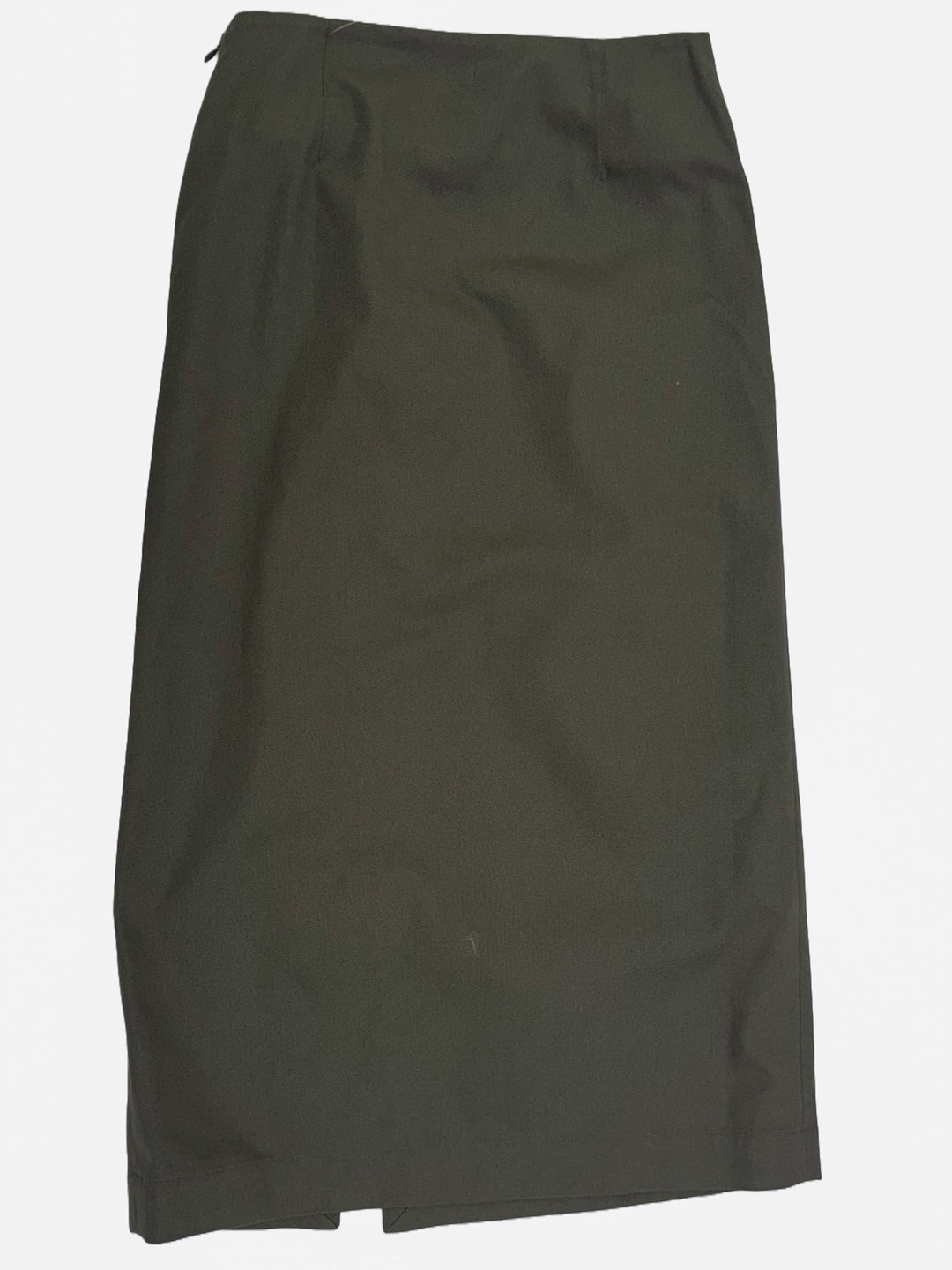 STRAP DETAIL SLIT SKIRT - Khaki