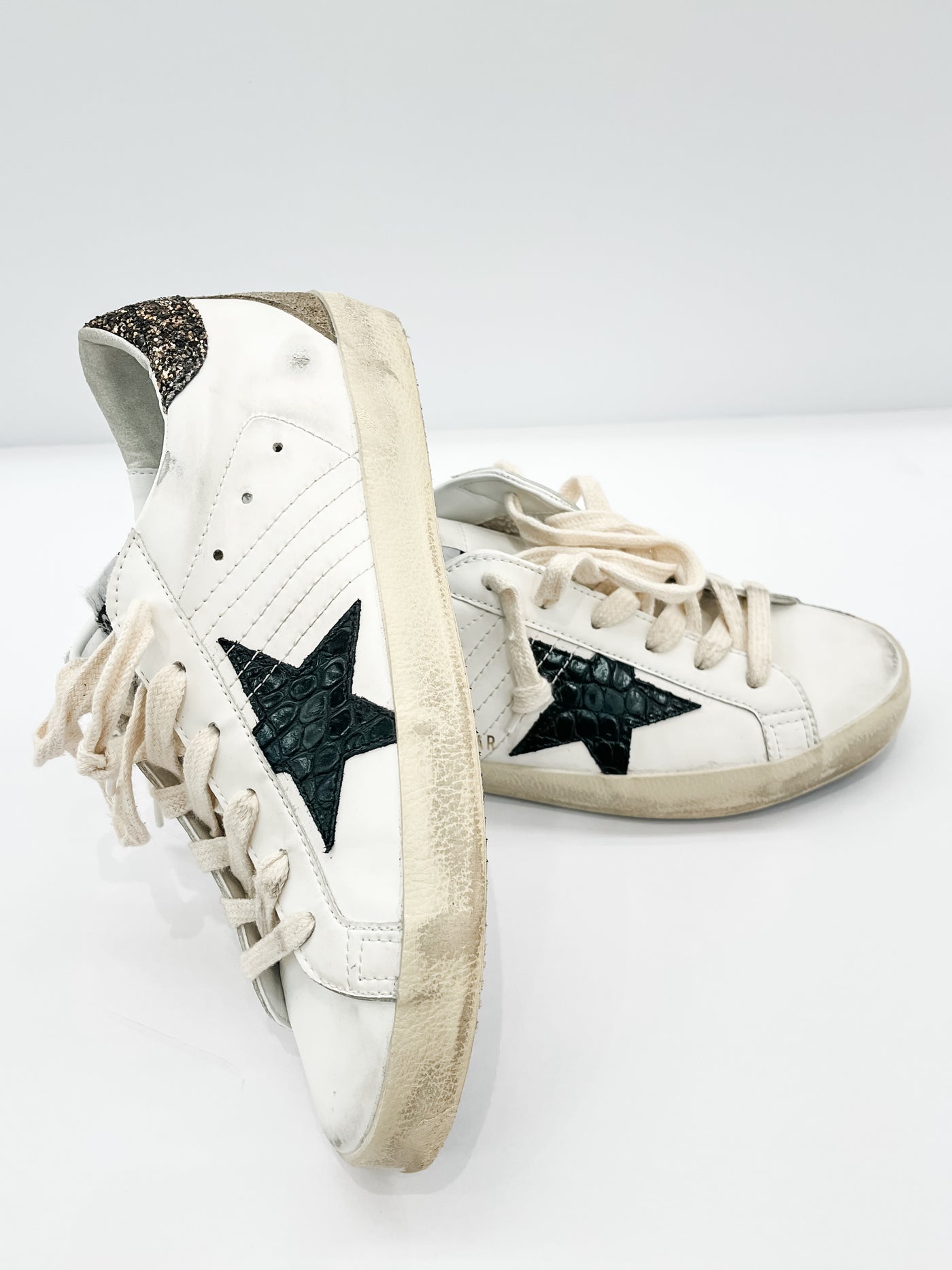 Superstar Sneaker - White/Black Croc