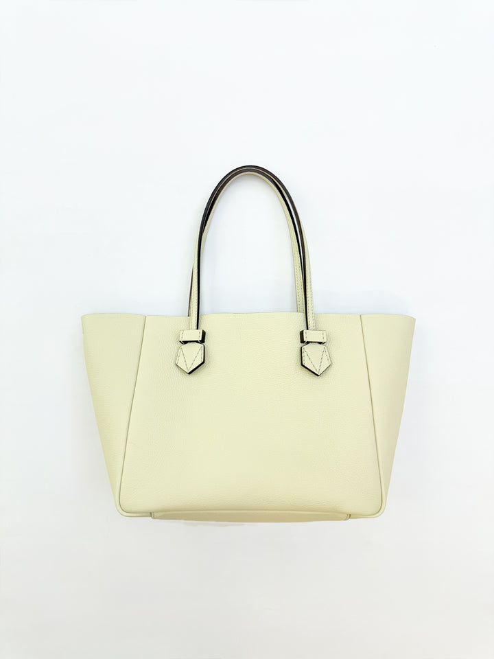 Vincennes Bull and Print Reversible Tote - Champagne
