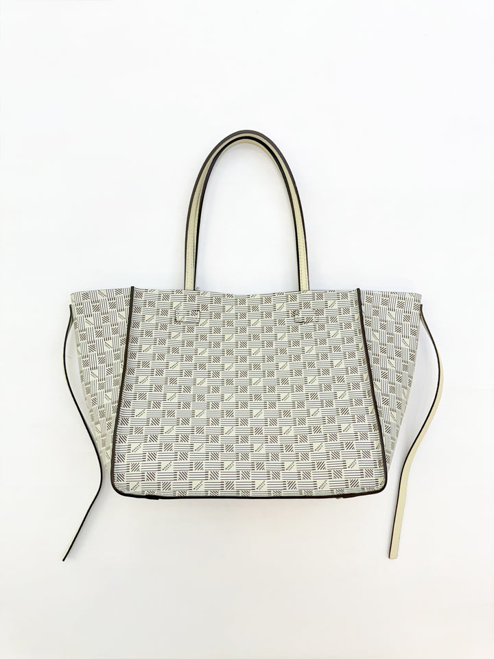 Vincennes Bull and Print Reversible Tote - Champagne