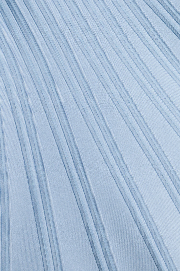 Indie Knit Mini Dress - Light Blue