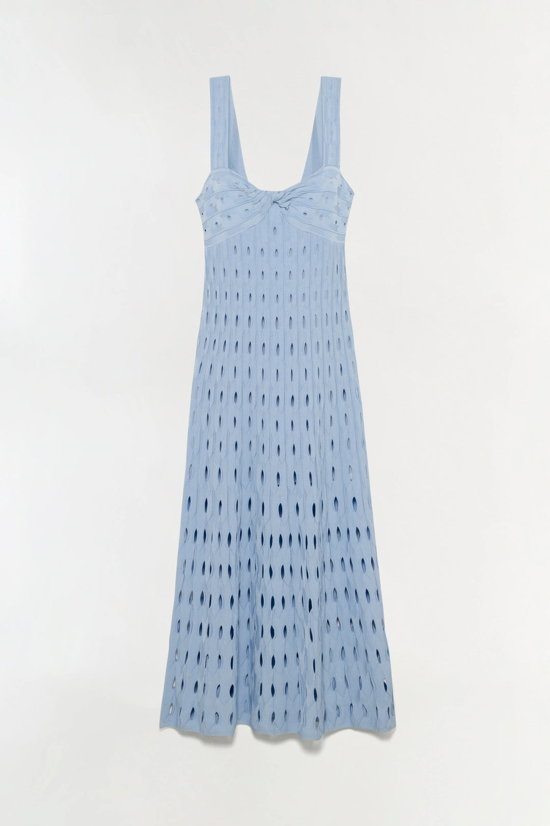 Christina Knit Midi Dress - Light Blue