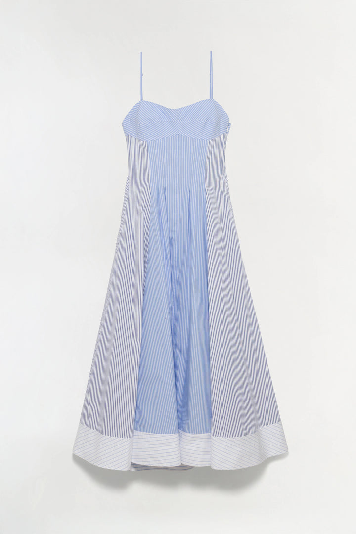 Chamberlain Cotton Midi Dress - Blue Multi