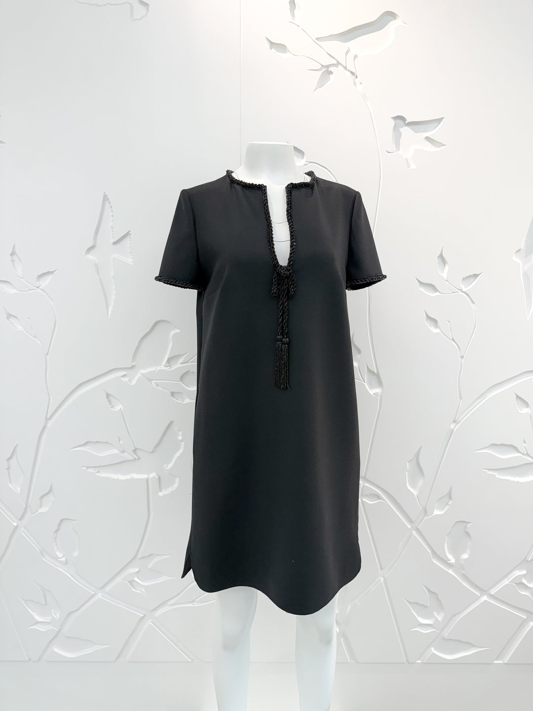 Beaded Bow-Detail Shift Dress