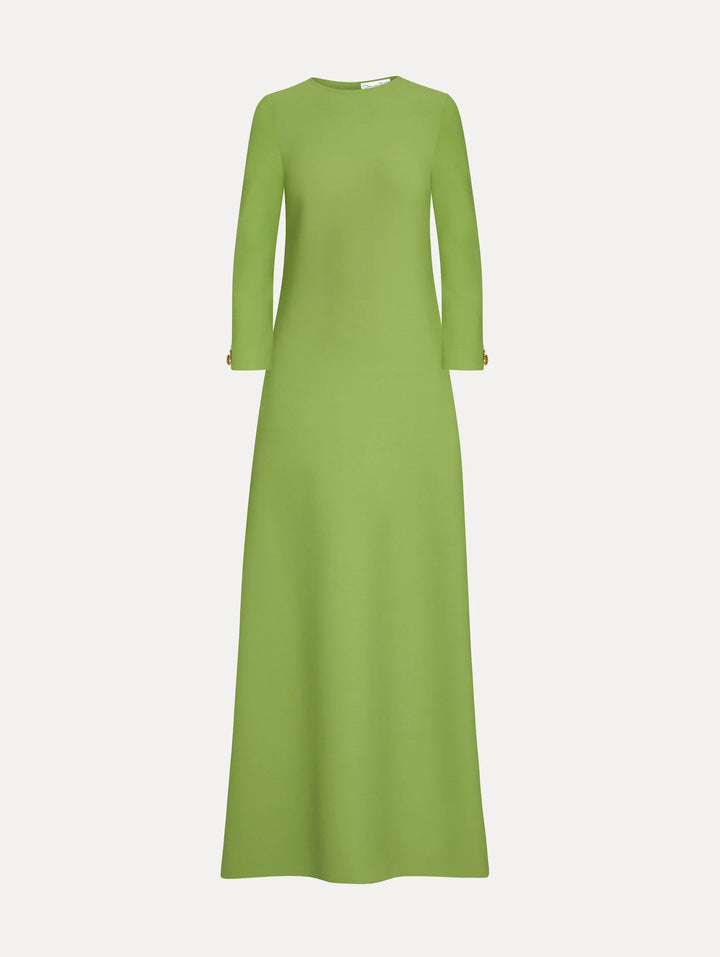 Butterfly-Detailed 3/4 Sleeve Caftan - Fern