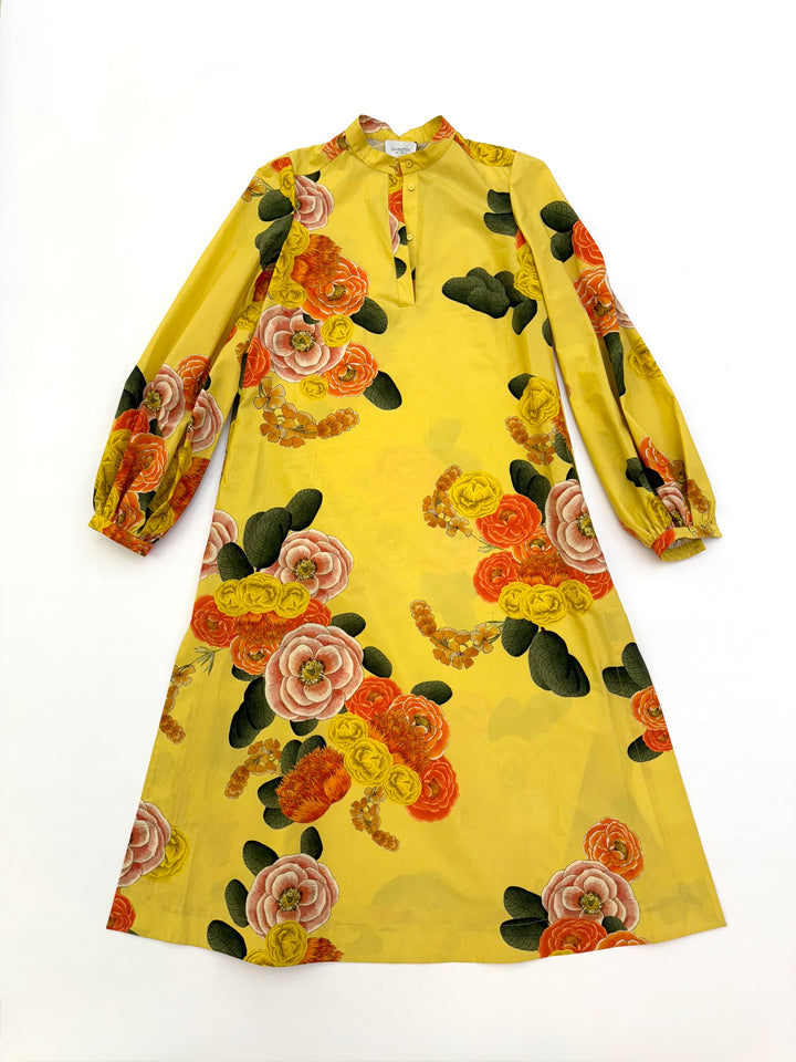 Mustard Blossoms Maxi Dress - Topaz