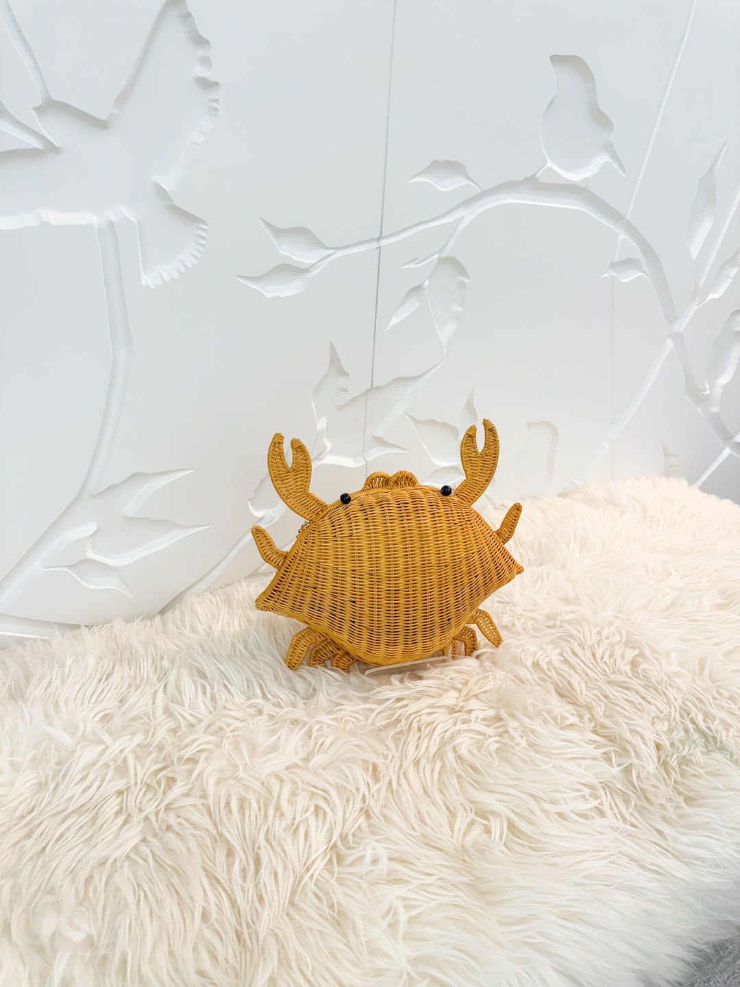 Pablo Crab Wicker Clutch