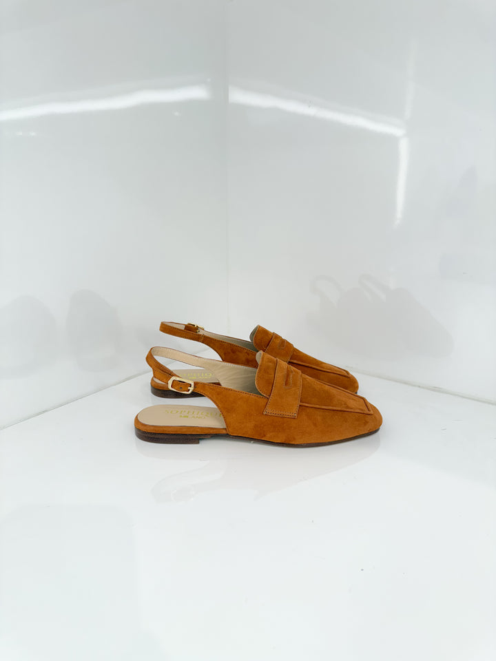 ESSENZIALE SLINGBACK LOAFER - Brown