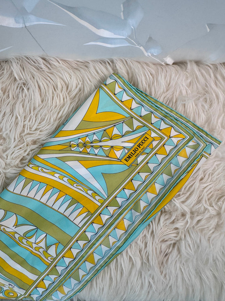 Silk Twill Scarf - Yellow Multi