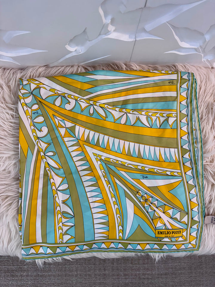 Silk Twill Scarf - Yellow Multi