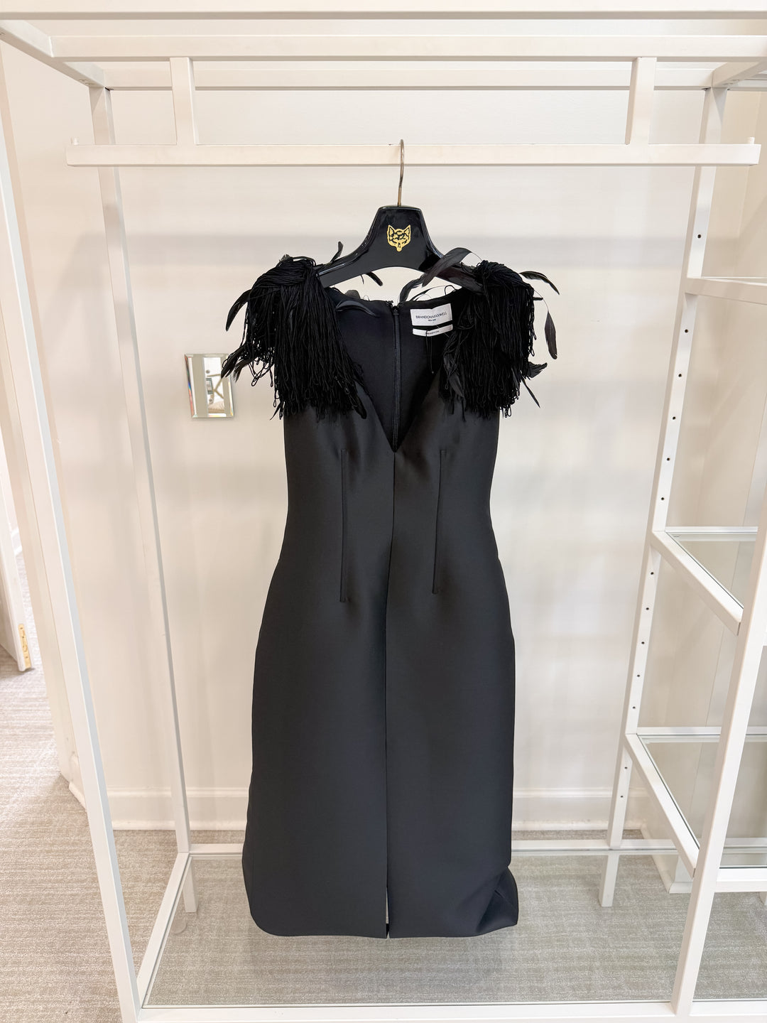 Reeve Dress with Fringe - Black