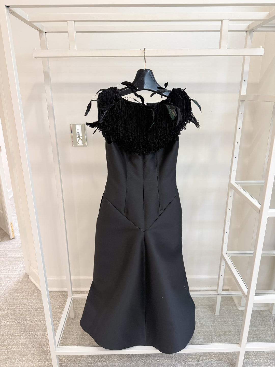 Reeve Dress with Fringe - Black