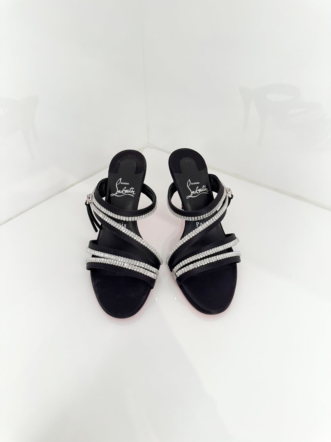 MERYLZIP STRASS Heel 80mm - Black